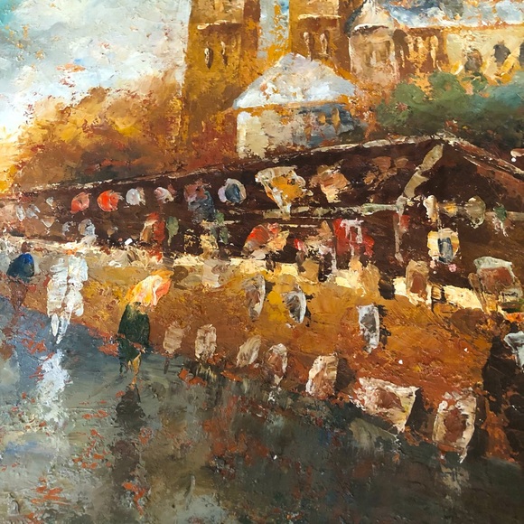 Acrylic Painting Street Scene by Bastion - Picture 3 of 13